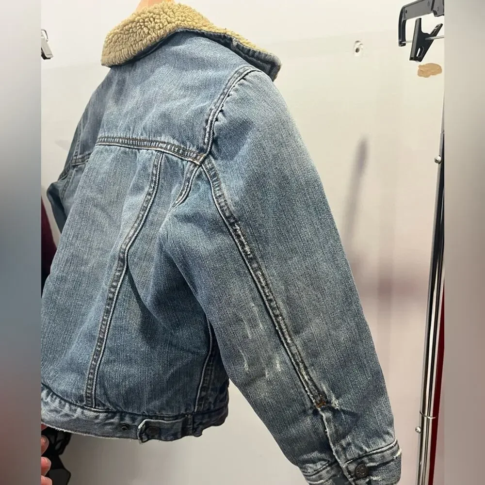 Children’s Place Sherpa Lined Denim Jacket Size‎ Small